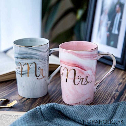 Mr. And Mrs. Marble Couple Mug Set