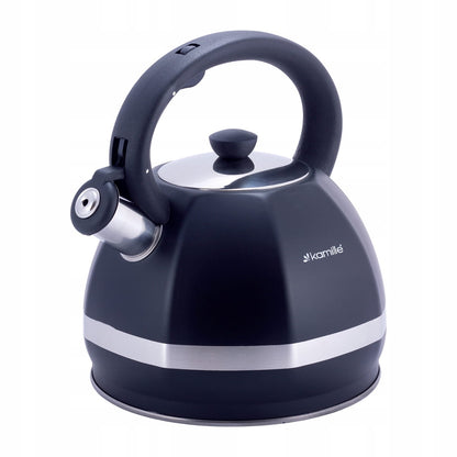 Kettle Marshmallow 3l Stainless Steel Kettle With a Whistle, Black