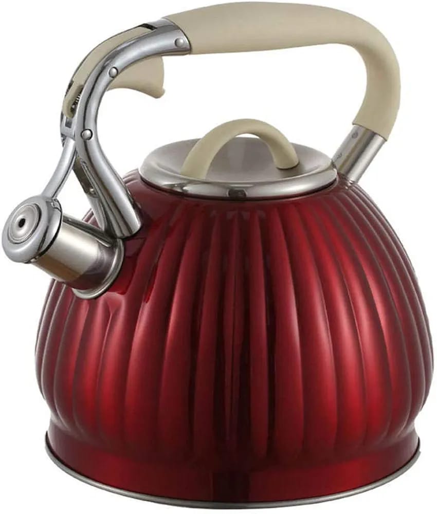 Stove Top Whistling Tea Kettle, 3L Stainless Steel Whistling Kettle with Heat-Resistant