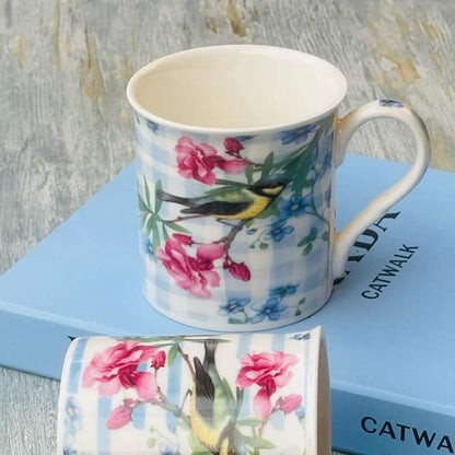 Bird Flower Coffee Cup Mug