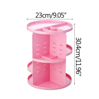 Rotating 360 Degree Cosmetic Storage Box Dressing Table Lipstick Skin Care Desktop Rack