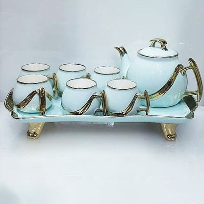 PEACE KEEPERS TEA & COFFEE CUP SET - WHITE AND GOLD