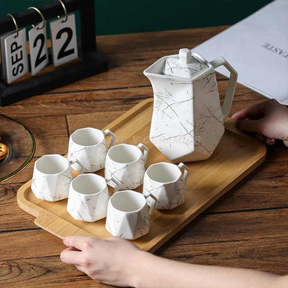 Modern Tea Set With Bamboo Tray