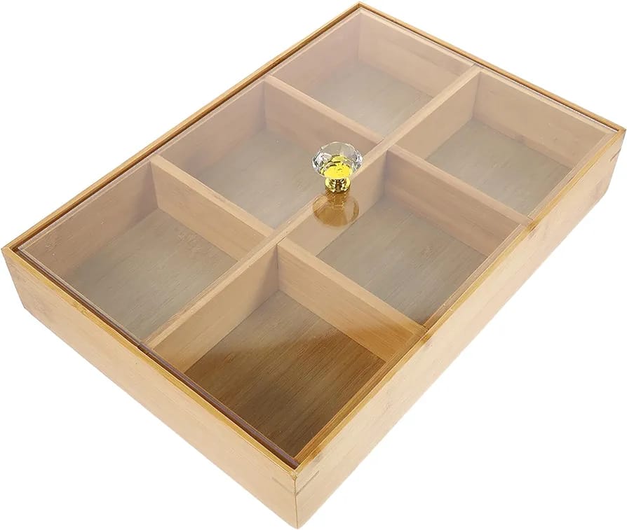 Japanese-style Living Room Multi-grid Fruit Plate Set Candy Box Snacks Fruit Basin Storage Box