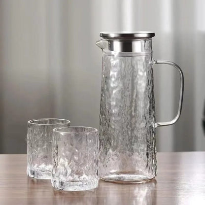 Nordic Style Juice Jug Household Glass Water Set for Cold & Hot Drinks