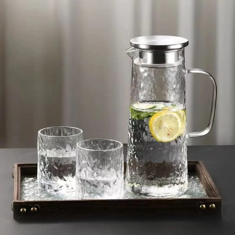 Nordic Style Juice Jug Household Glass Water Set for Cold & Hot Drinks