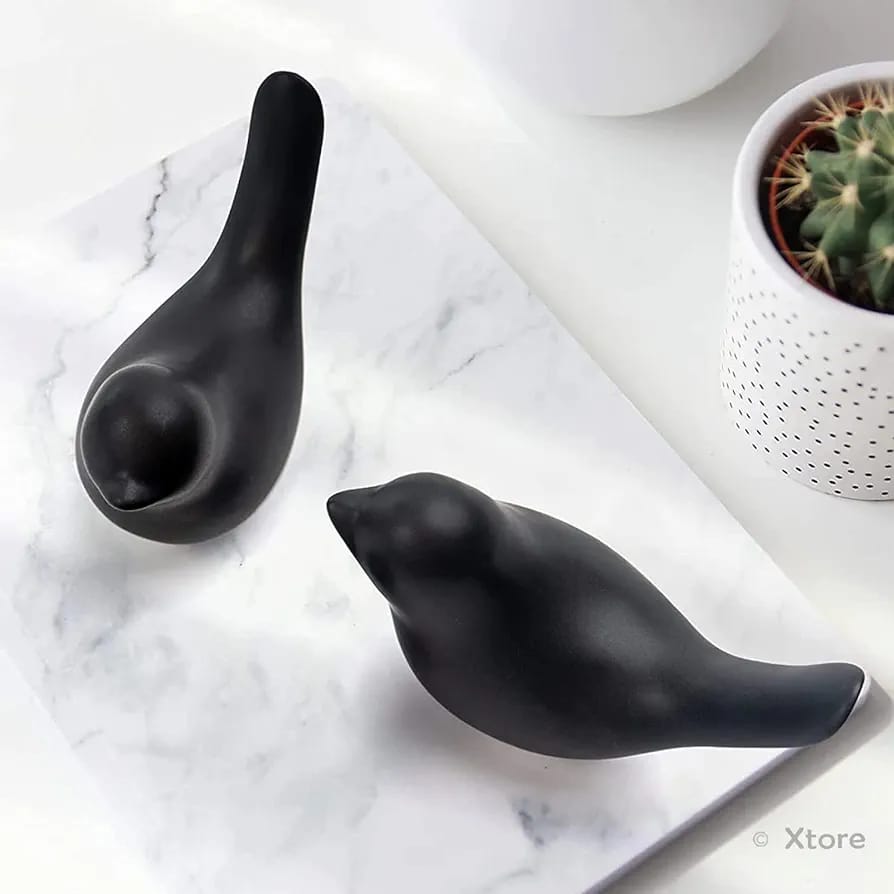 Black  Ceramic Sparrow Home Decor