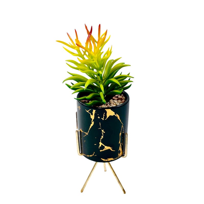 Marble Pattern Planter & Pot With Stand