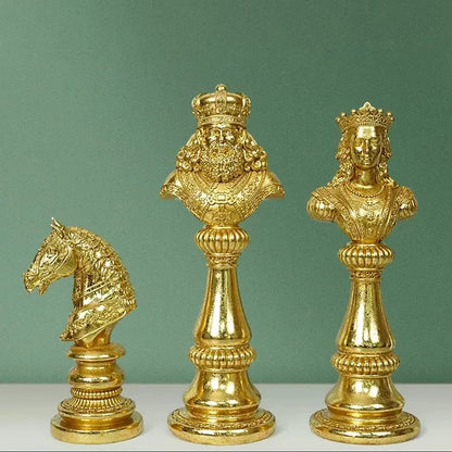 Golden Chess Pieces Ornament (SET OF 3)