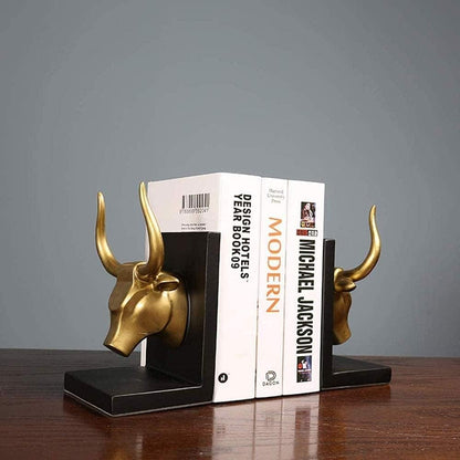 Retro Bull Head Bookend