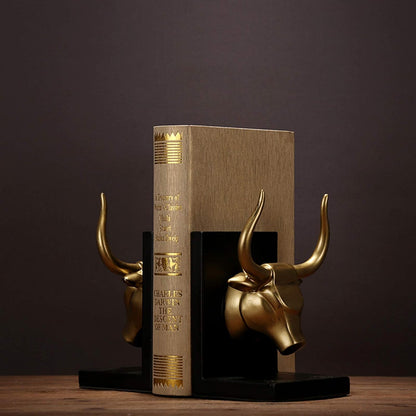 Retro Bull Head Bookend