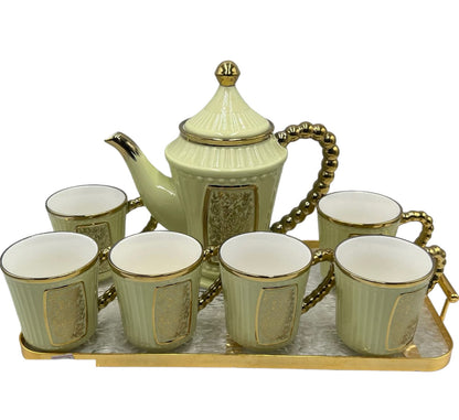 Amazing Turkish Style Metal Handle Tea Set